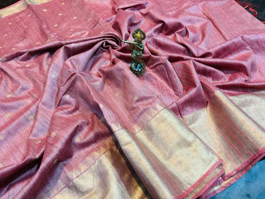 Soft Baswada Kota Zari Border with Allover Buta Woven Pattern Saree